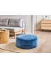Beliani Pouf YULLE in Blau - (W) 60 x (H) 25 x (L) 60 cm