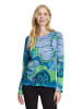 Betty Barclay Strickpullover mit Blumenprint in Blau/Grün