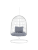 Beliani Hängesessel ALLERA in Weiß/Grau - (W) 102 x (H) 199 x (L) 102 cm