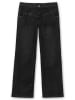 sheego Weite High-Waist-Jeans in black Denim