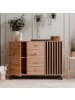 CALICOSY Sideboard LUBLIN in Helles Holz - (W) 118  x (H) 85  x (L) 40  cm