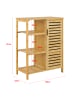 en.casa Badschrank Vetlanda Bambus in Beige (H)87cm (B)66cm (T)33cm