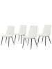 home24 Polsterstuhl EUPO 4er-Set in Creme