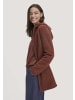 Hessnatur Wollfleece Kapuzen-Jacke in dunkles rost