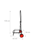 relaxdays Transportwagen in Schwarz/ Rot - 35 kg