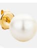 Diamant L'éternel Ohrringe aus 375 Gelbgold mit Perle