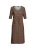 GOLDNER Elastisches Jerseykleid mit modischem Druck in schwarz / milchkaffee