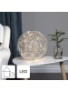 STAR Trading LED Leuchtkugel ,Trassel, silber, outdoor, Ø 30cm