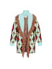 IZIA Women Cardigan in turquoise multicolor
