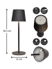 Coen Bakker LED Tischlampe dimmbar IP44 Innen & Außen 36,5x11cm in Anthrazit
