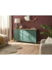 Beliani Sideboard LEONORA in Grün/Braun - (W) 150 x (H) 80 x (L) 40 cm