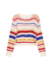 IZIA Women Cardigan in offwhite multicolor