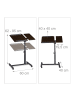 relaxdays Laptoptisch in Schwarz - (B)60 x (H)95 x (T)40 cm