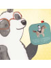 Mr. & Mrs. Panda Untersetzer Reiten und Rätsel mit Spruch in Meeresbrise
