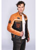 TOP GUN Lederjacke TGJ1005 in schwarz/orange