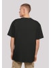 F4NT4STIC Heavy Oversize T-Shirt Hahnentritt Karo blau in schwarz
