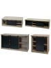 MCW Wohnzimmerset aus Schrank TV-Rack und Kommode K75, Naturfarben