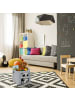 relaxdays 2 x Aufbewahrungskorb "Panda" in Grau  - (B)34 x (H)33 x (T)32 cm