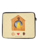 Mr. & Mrs. Panda Laptop Sleeve Vogelhaus Home ohne Spruch in Gelb Pastell