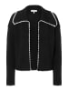 More & More softe, Ripp-Strickjacke, Kontrasteinfassung in black