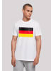 F4NT4STIC T-Shirt Deutschland Flagge Germany distressed in weiß