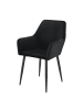 en.casa Esszimmerstuhl Hollola in Schwarz (B)57cm (H)86cm (T)56cm