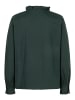More & More elegante, feminine Bluse, Rüschenkragen in dark green