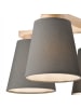 Licht-Erlebnisse Deckenlampe (B)50 x (L)50 x (H)23 cm in Holz GrauHolz Grau