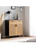 KADIMA DESIGN Sideboard 80x86,5x40 cm Kommode mit Wiener Geflecht, Hoher