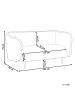 Beliani 2-Sitzer Sofa LOEN in Schwarz/Gold - (W) 155 x (H) 79 x (L) 70 cm