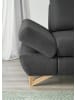 Furn.Design Ecksofa grau Velours, Wohnzimmer Sofa
