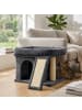relaxdays Kratzbaum in Dunkelgrau - (B)54 x (H)38,5 x (T)45 cm