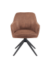 DUBI Möbel 2er-Set: Drehstuhl Mika-Timo in Braun - (B)60 x (H)87 x  (T)65 cm
