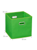 relaxdays 4 x Aufbewahrungsbox in Grün - (B)30 x (H)30 x (T)30 cm