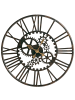 Beliani Wanduhr PETRER in Schwarz - (W) 60 x (H) 60 x (L) 3 cm