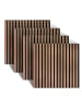 relaxdays 4 x Akustikpaneele in Natur- (B)60 x (H)60 cm