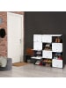 relaxdays Schuhschrank in Schwarz/ Weiß - (B)125 x (H)125 x (T)32 cm