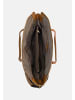 GianMarco Venturi Schultertasche in BLACK + BROWN