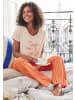 VIVANCE DREAMS Pyjama in orange-gestreift