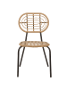 Beliani 4er-Set Gartenstuhl PRATELLO in /Beige/Schwarz