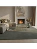 KADIMA DESIGN Teppich Kurzflor Uni-Look Polyester Wohnzimmer waschbar in Grün
