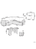 Beliani 16-tlg Gartentisch Set BARDI in /Grau/Beige linksseitig