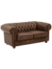 58 aufm Kessel SOFA 2-Sitzer Kalea Echtleder (Antikoptik) braun