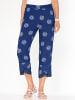 Sieh an! 7/8-Hose in royalblau-weiß-bedruckt
