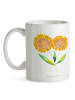 Mr. & Mrs. Panda Kaffeetasse Blume Sonnenblume ohne Spruch in Weiß
