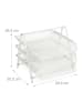 relaxdays 4x Dokumentenablage in Weiß - (B)29,5 x (H)26,5 x (T)35,5 cm