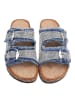 Ital-Design Sandale & Sandalette in Blau und Silber