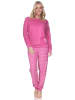 NORMANN Frottee Schlafanzug Bündchen - 88946 in pink