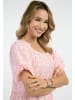 IZIA Damen Kurzarm Maxikleid in Neon Pink