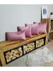 JACK 2er Set Teddy Flausch Kissen 50x50cm in Antik Rosa